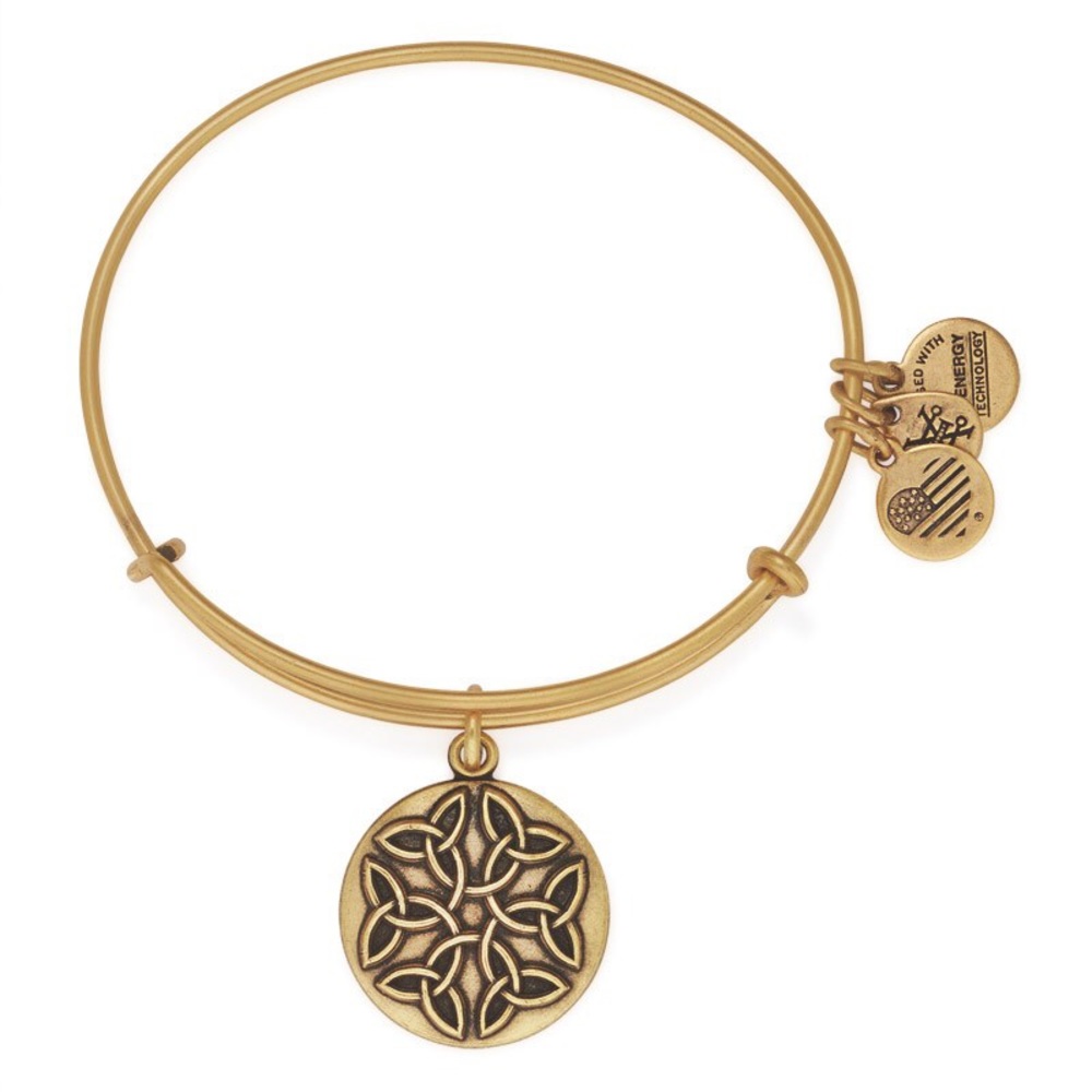 Alex and Ani endless knot gold bracelet